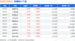 虹膜识别板块3月6日涨218%熵基科技领涨主力资金